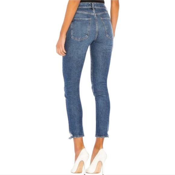 Agolde Toni Mid Rise Straight Distressed Ankle Landmark Jeans Size 26 New! - Picture 7 of 16